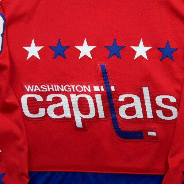 Maillot manches longues homme rouge NHL Equipe Capitals de Washington QWE0160