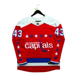 Maillot manches longues homme rouge NHL Equipe Capitals de Washington QWE0160