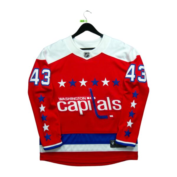 Maillot manches longues homme rouge NHL Equipe Capitals de Washington QWE0160