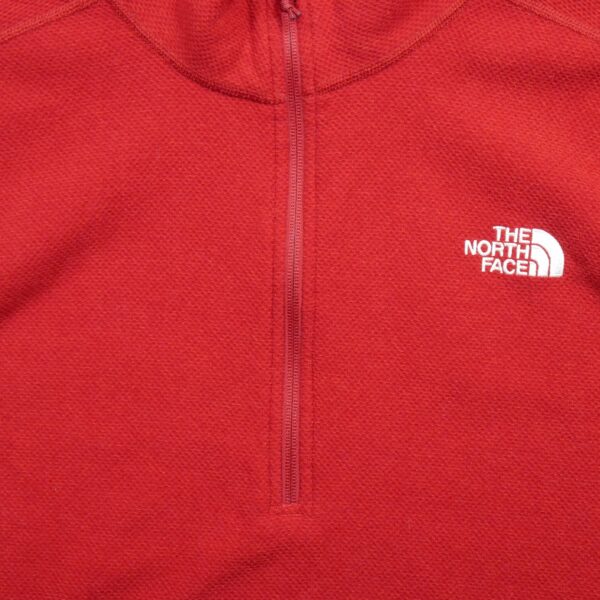 Pull polaire homme manches longues rouge The North Face Col Montant QWE3670