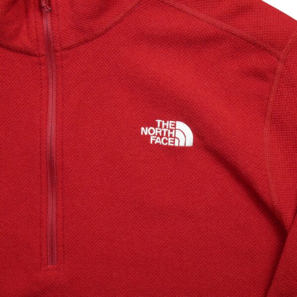 Pull polaire homme manches longues rouge The North Face Col Montant QWE3670