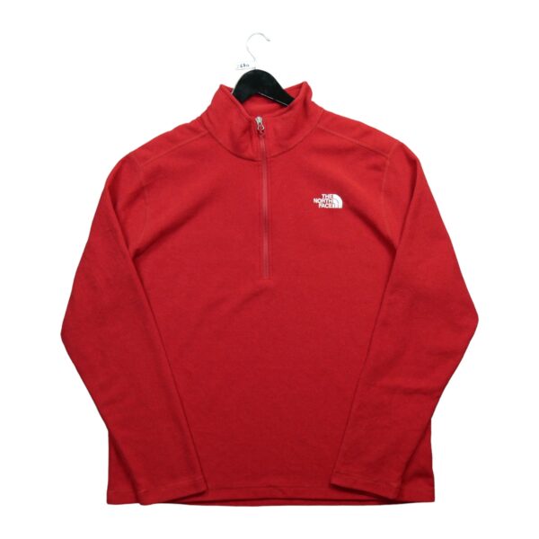 Pull polaire homme manches longues rouge The North Face Col Montant QWE3670