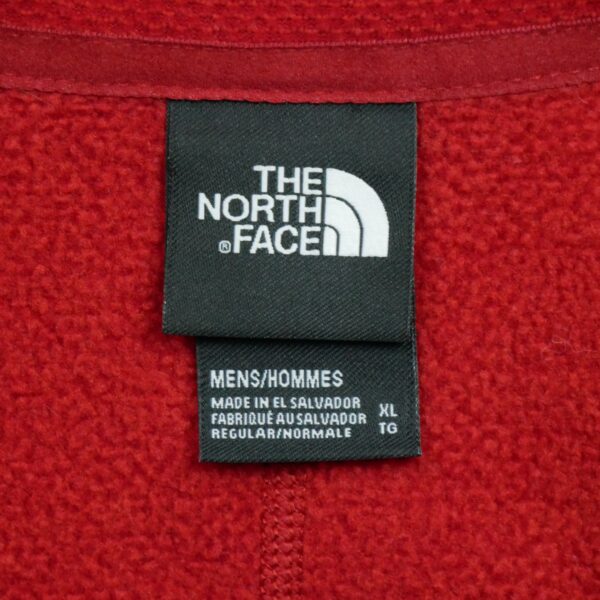 Pull polaire homme manches longues rouge The North Face Col Montant QWE3670