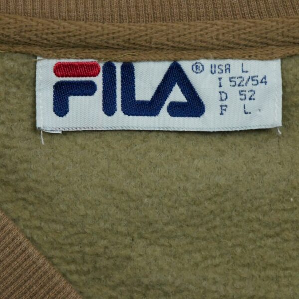 Pull polaires homme manches longues beige Fila Col V QWE3796