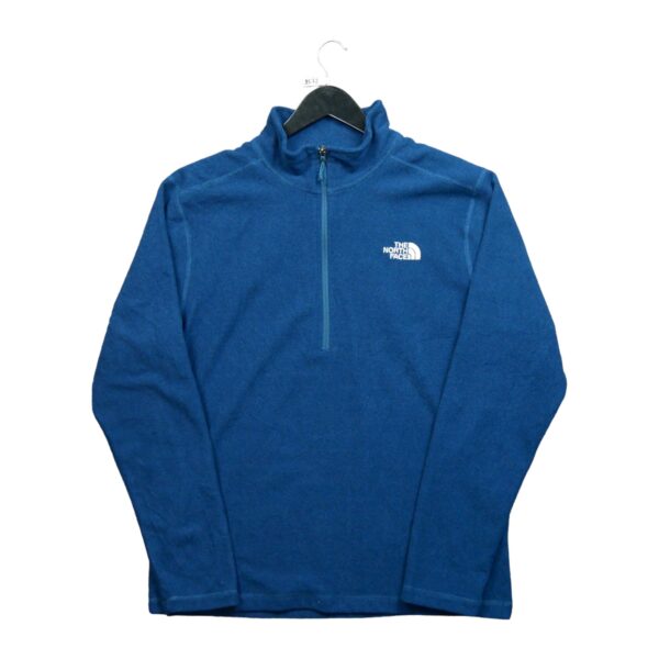 Pull polaires homme manches longues bleu The North Face Col Montant QWE3572