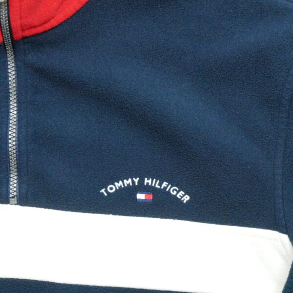 Pull polaires homme manches longues marine Tommy Hilfiger Col Montant QWE3387