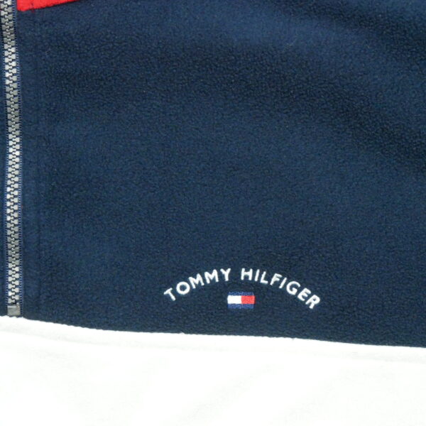 Pull polaires homme manches longues marine Tommy Hilfiger Col Montant QWE3387