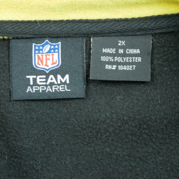 Pull polaires homme manches longues noir NFL Team Apparel Col Montant Equipe Pittsburgh Steelers QWE3837