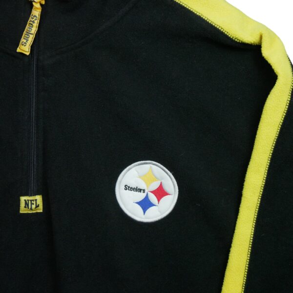 Pull polaires homme manches longues noir NFL Team Apparel Col Montant Equipe Pittsburgh Steelers QWE3837