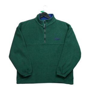 Pull polaires homme manches longues vert Guess Col Montant QWE0612