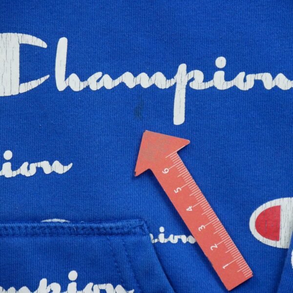 Sweat a capuche enfant manches longues bleu Champion Motif a motifs Col Rond QWE1619