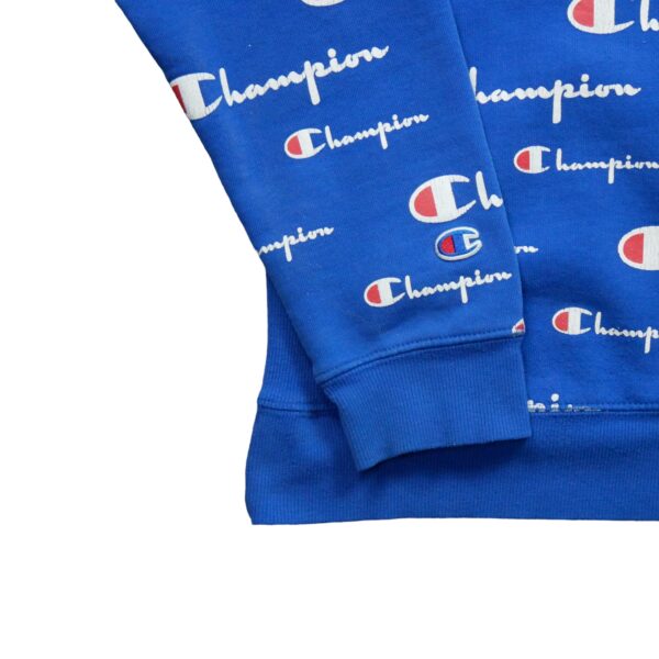 Sweat a capuche enfant manches longues bleu Champion Motif a motifs Col Rond QWE1619