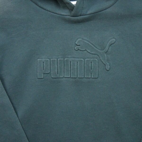 Sweat a capuche enfant manches longues noir Puma Col Rond QWE0479