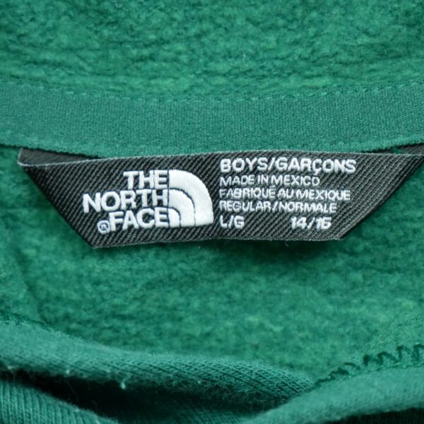 Sweat a capuche enfant manches longues vert The North Face Motif imprime Col Rond QWE1001