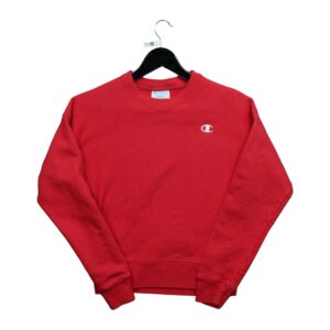 Sweat a capuche femme manches longues rouge Champion Col Rond QWE3712