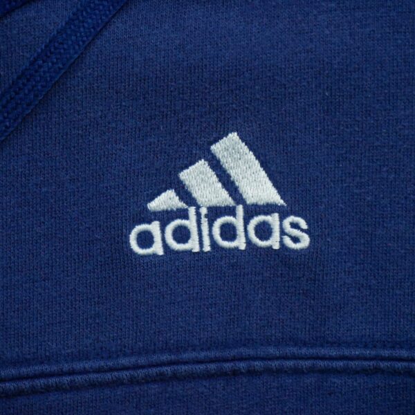 Sweat a capuche homme manches longues bleu Adidas Col Rond QWE1024