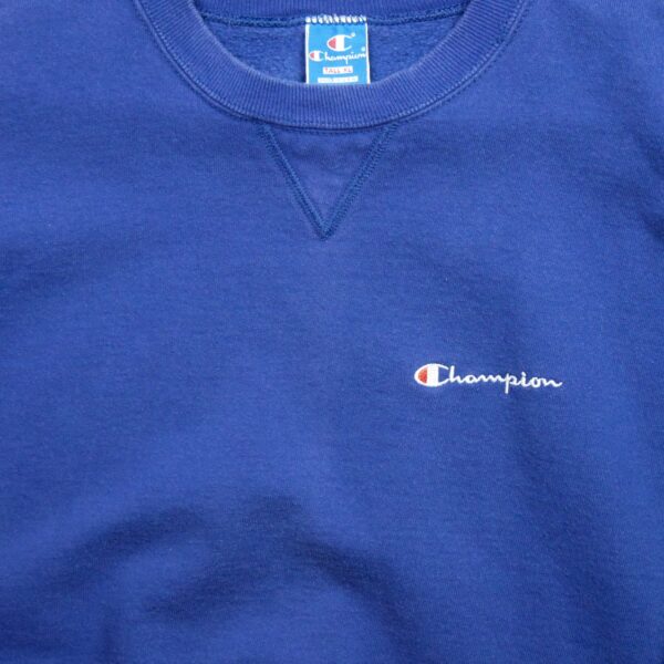 Sweat a capuche homme manches longues bleu Champion Col Rond QWE0547