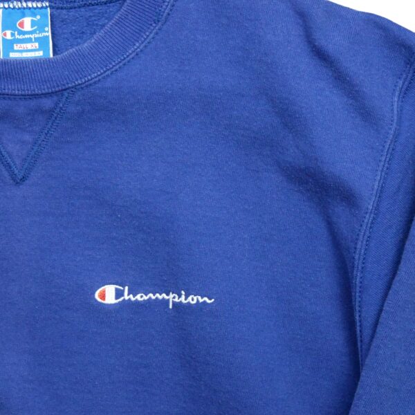 Sweat a capuche homme manches longues bleu Champion Col Rond QWE0547