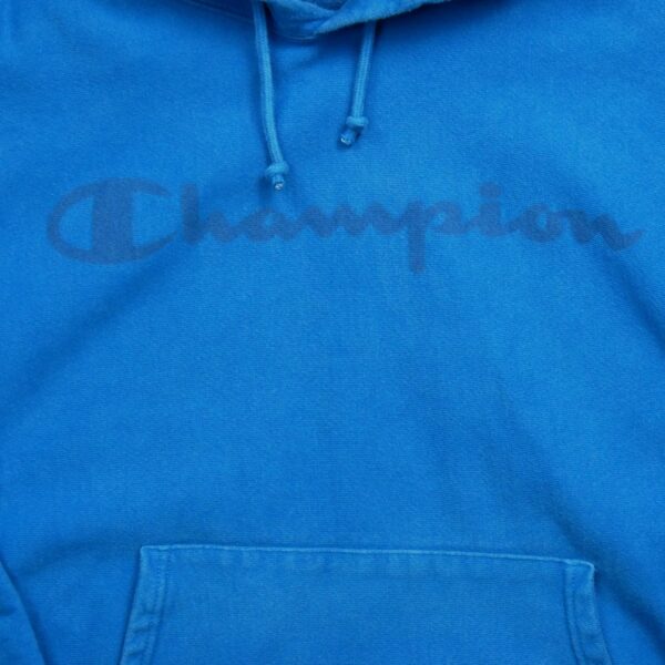 Sweat a capuche homme manches longues bleu Champion Motif imprime Col Rond QWE0230