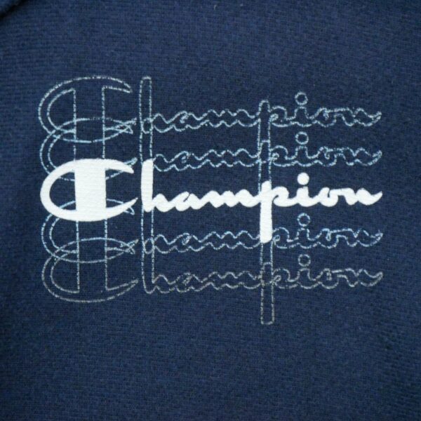 Sweat a capuche homme manches longues bleu Champion Motif imprime Col Rond QWE0388