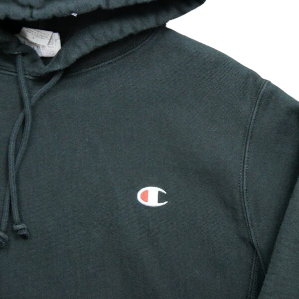 Sweat a capuche homme manches longues noir Champion Col Rond QWE3719