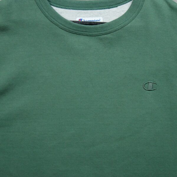 Sweat a capuche homme manches longues vert Champion Col Rond QWE3539