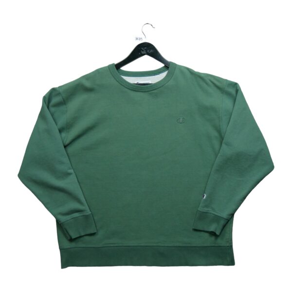 Sweat a capuche homme manches longues vert Champion Col Rond QWE3539