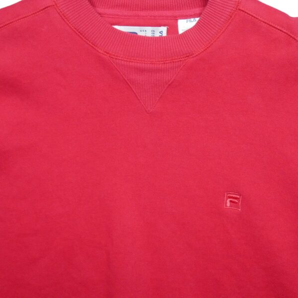 Sweat homme manches longues rouge Fila Col Rond QWE3180