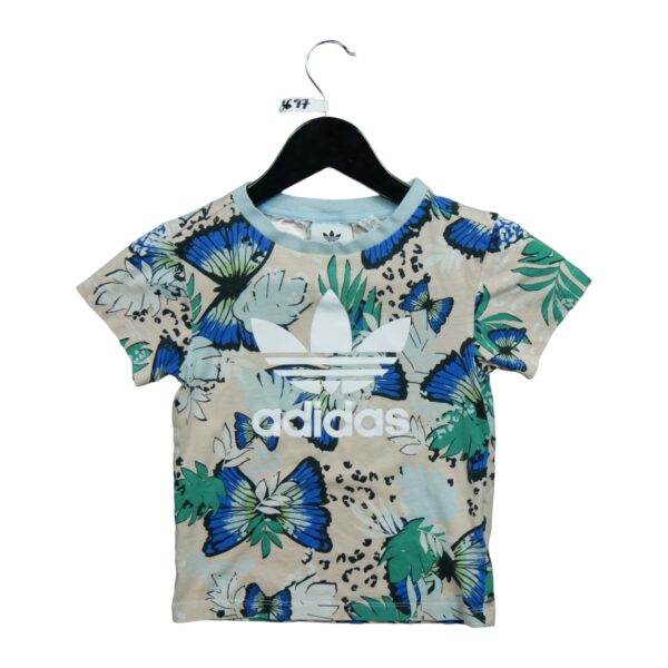 T shirt manches courtes enfant rose Adidas Motif a motifs Col Rond QWE3697