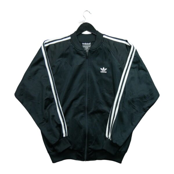 Veste de survetements homme manches longues noir Adidas Col Rond QWE3153