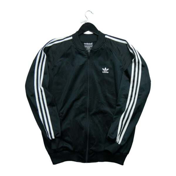 Veste de survetements homme manches longues noir Adidas Col Rond QWE3153