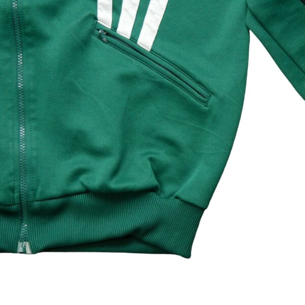 Veste de survetements homme manches longues vert Adidas Motif a rayures Col Montant QWE2302