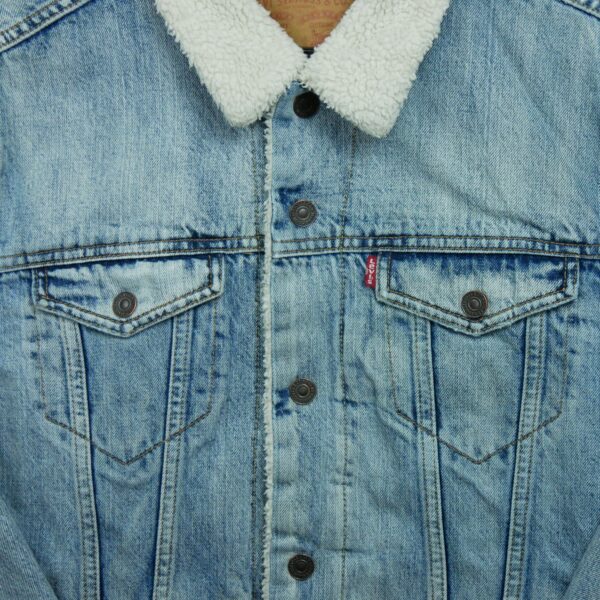 Veste en jean homme manches longues bleu clair Levi Strauss QWE0506