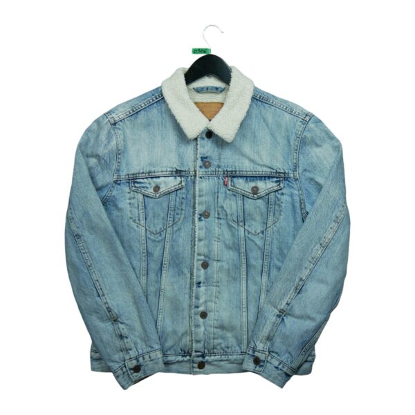 Veste en jean homme manches longues bleu clair Levi Strauss QWE0506