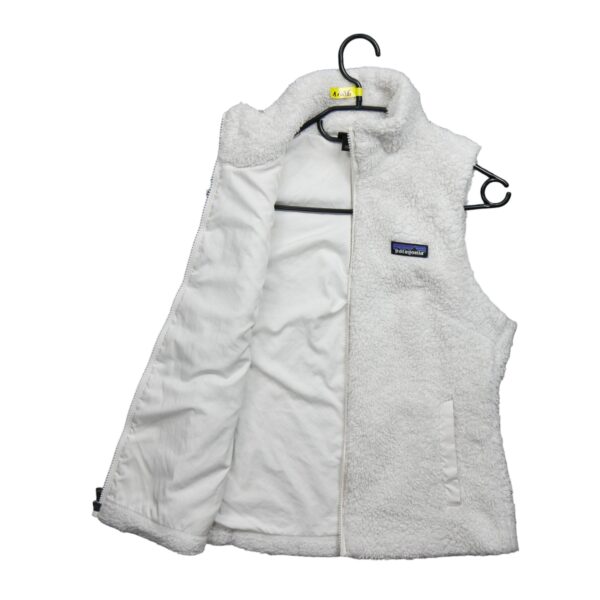 Veste polaires femme sans manches blanc Patagonia Col Montant QWE1106