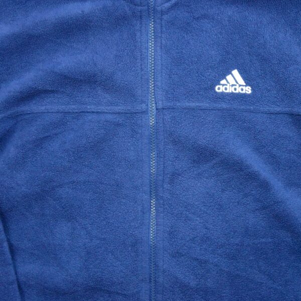 Veste polaires homme manches longues marine Adidas Col Montant QWE1181