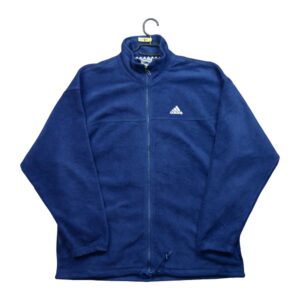 Veste polaires homme manches longues marine Adidas Col Montant QWE1181