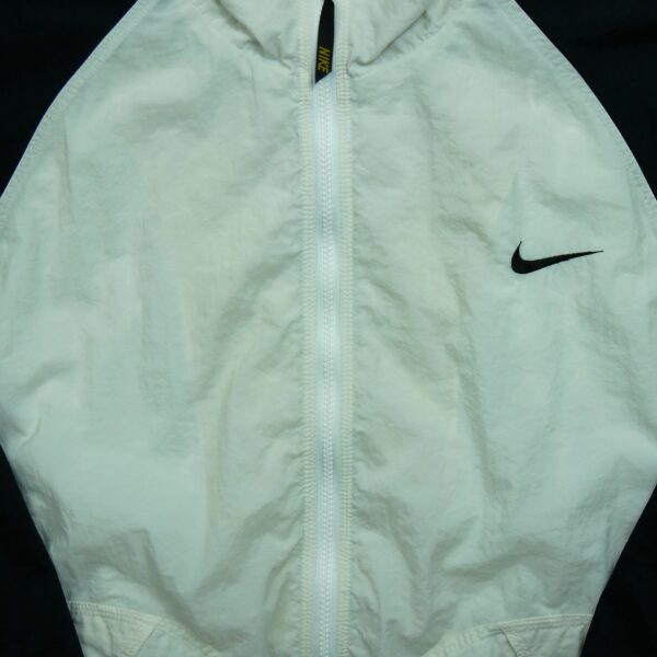 Coupe vent homme manches longues blanc Nike Col Montant QWE0136