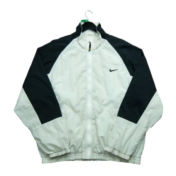 Coupe vent homme manches longues blanc Nike Col Montant QWE0136