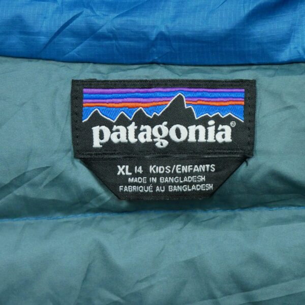 Doudoune enfant manches longues bleu Patagonia Col Montant QWE2295