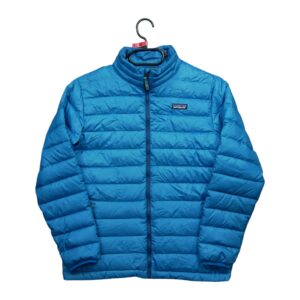 Doudoune enfant manches longues bleu Patagonia Col Montant QWE2295