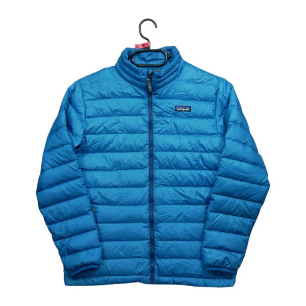 Doudoune enfant manches longues bleu Patagonia Col Montant QWE2295