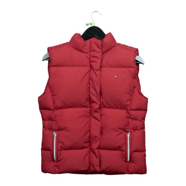 Doudoune enfant sans manches rouge Tommy Hilfiger Col Montant QWE0030