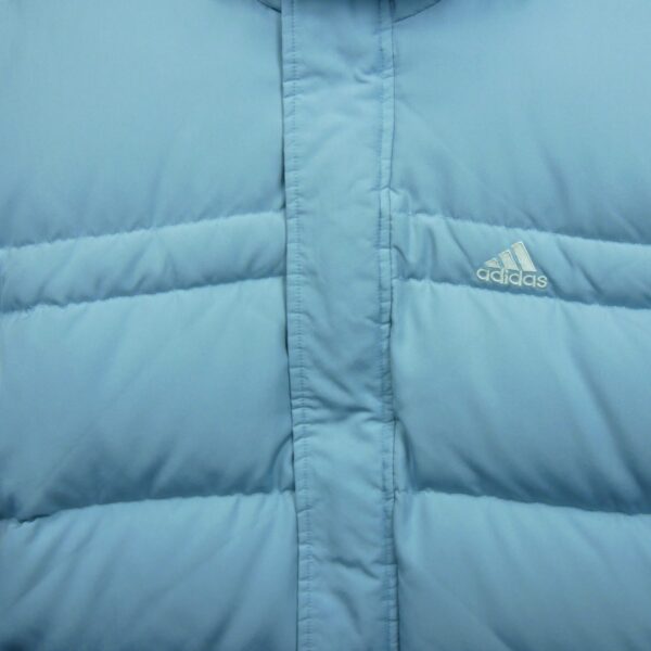 Doudoune homme manches longues bleu clair Adidas Col Montant QWE0085