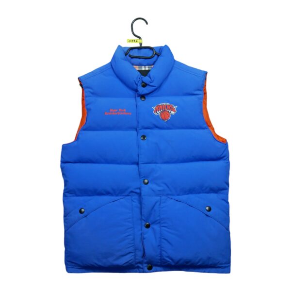 Doudoune homme sans manches bleu NBA Equipe Knicks de New York QWE1116