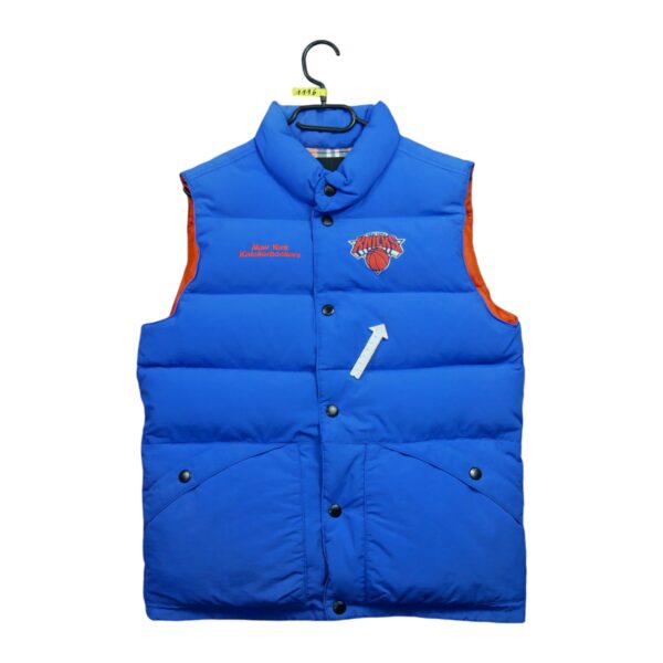 Doudoune homme sans manches bleu NBA Equipe Knicks de New York QWE1116