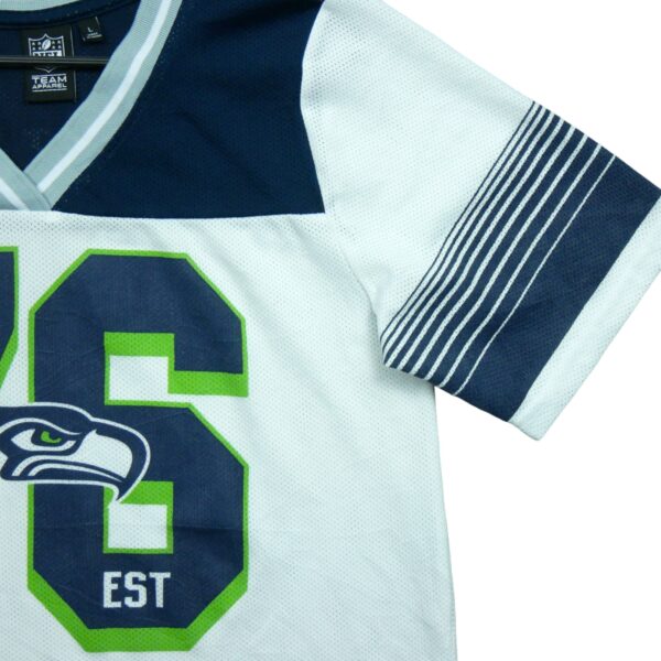 Maillot manches courtes femme blanc NFL Team Apparel Equipe Seattle Seahawks QWE1553