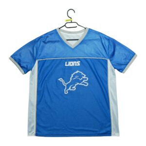 Maillot manches courtes homme bleu NFL Team Apparel Equipe Detroit Lions QWE1519