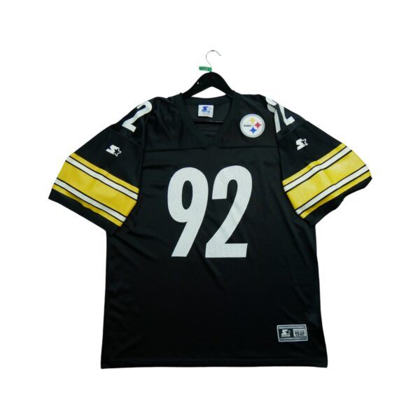 Maillot manches courtes homme noir Starter Equipe Pittsburgh Steelers QWE0589