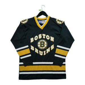 Maillot manches longues enfant noir NHL Equipe Bruins de Boston QWE0152